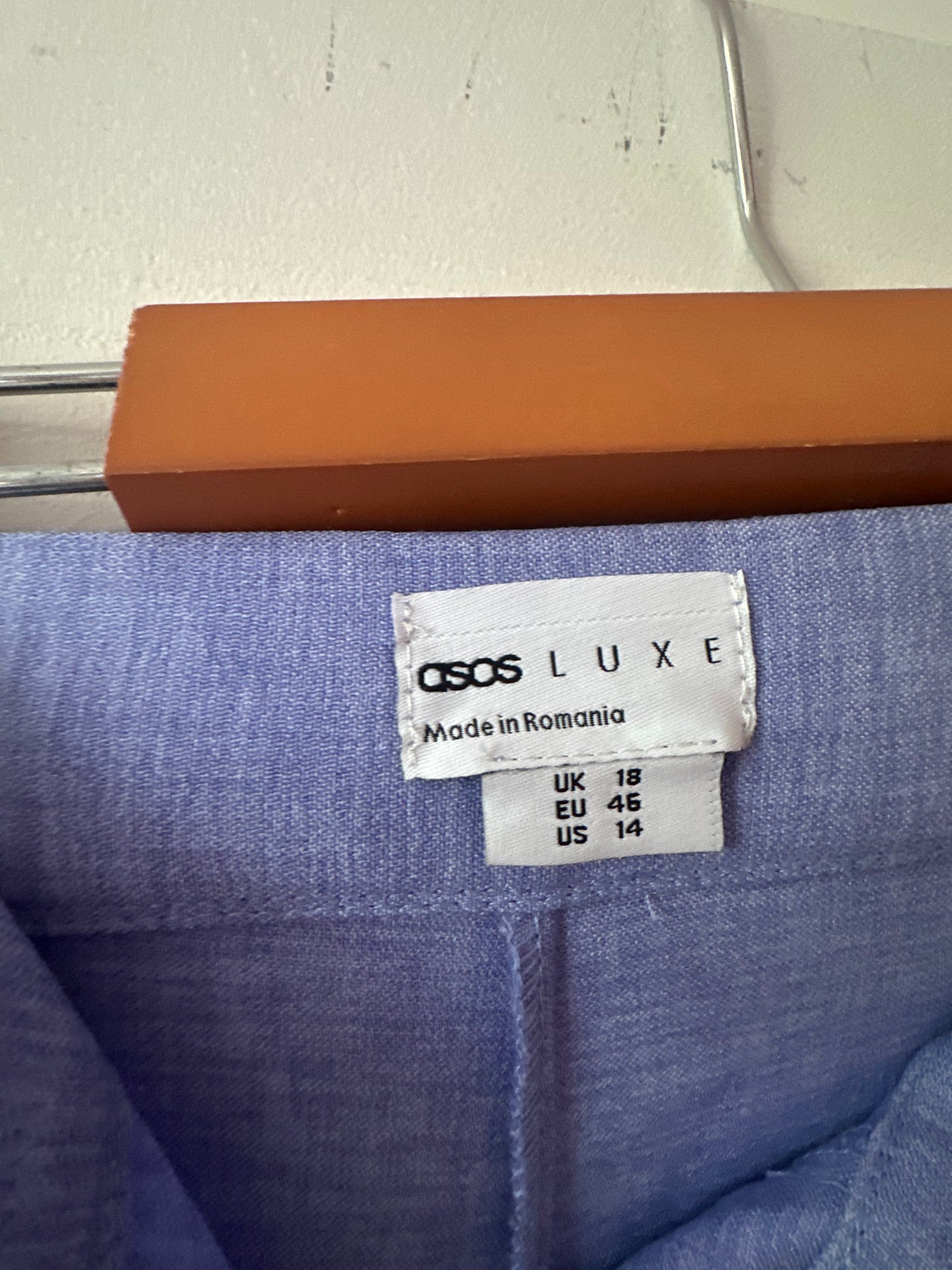 ASOS LUXE PURPLE TROUSERS SIZE 14US