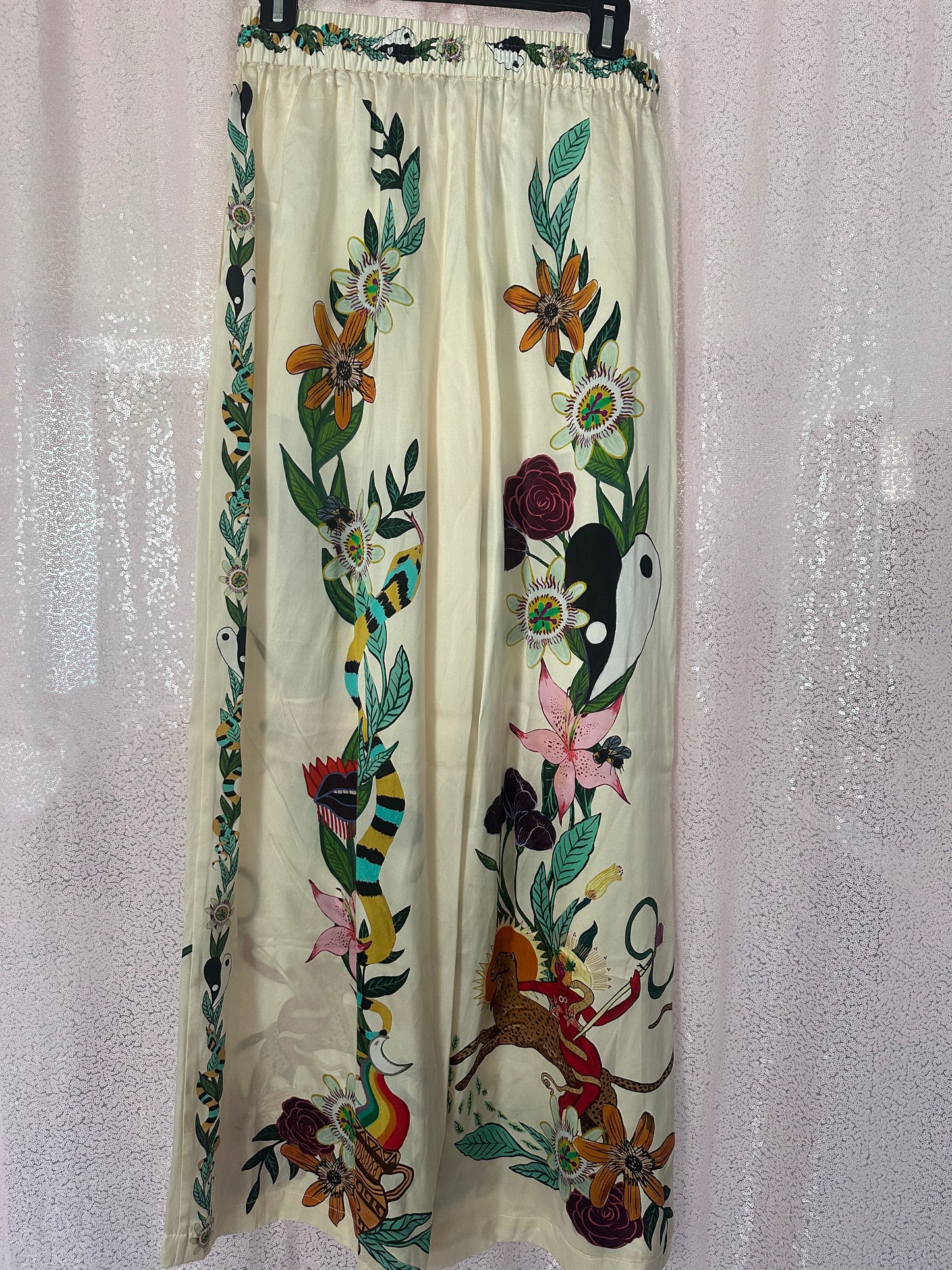 ALEMAIS snake silk pants size US6 (SMALL/MEDIUM)