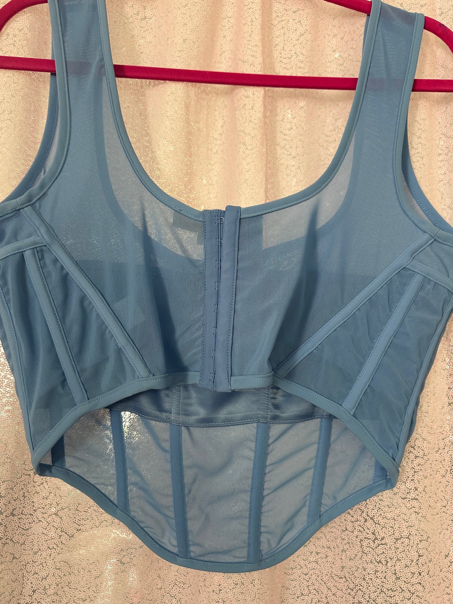 MESHKI blue corset size XL