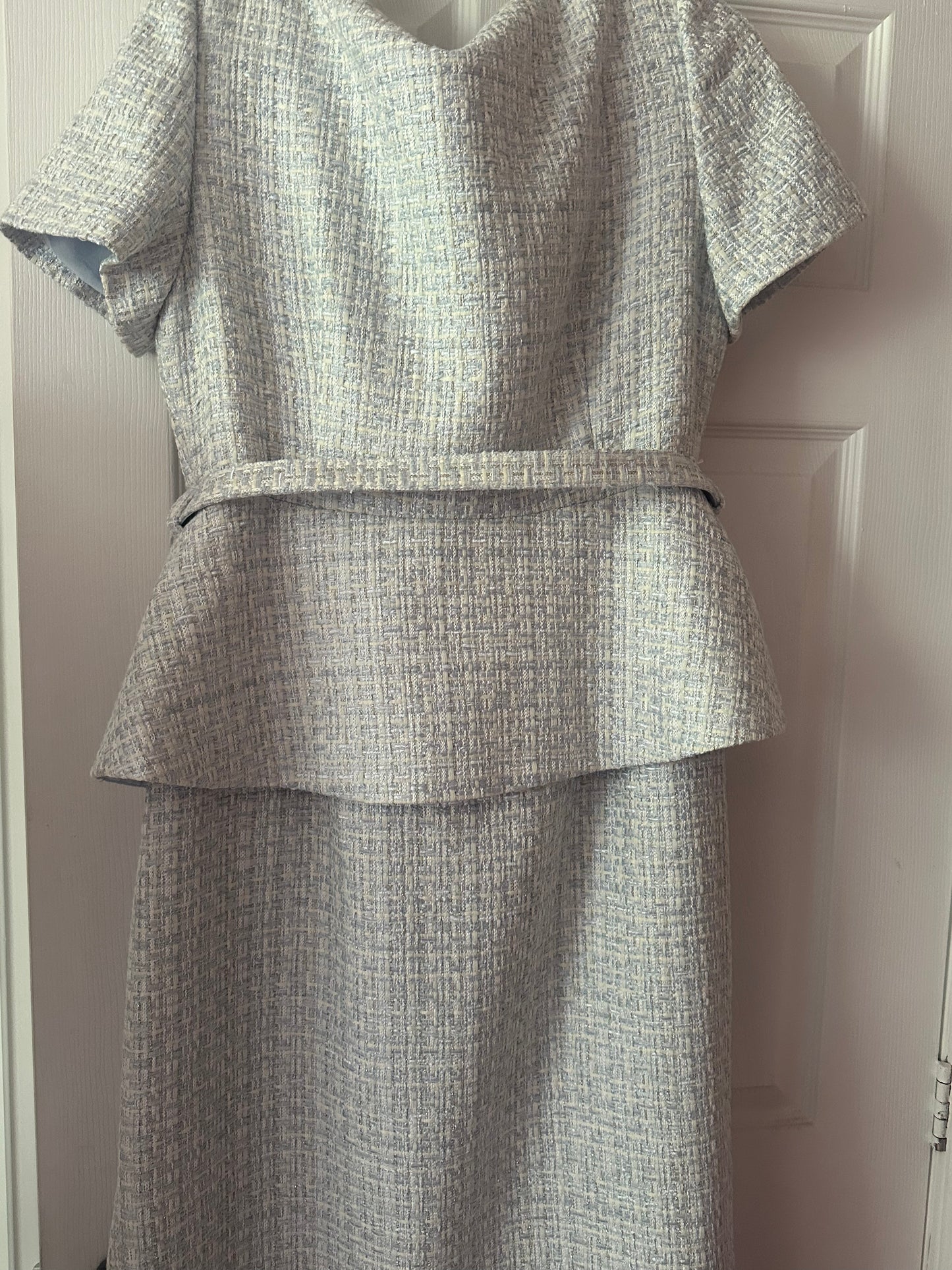 SELF PORTRAIT Tweed blue dress US 12