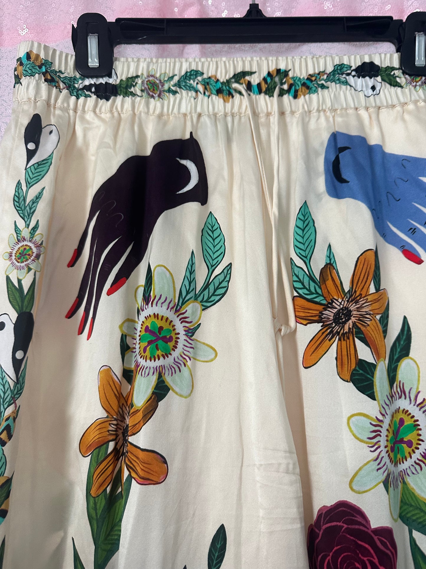 ALEMAIS snake silk pants size US6 (SMALL/MEDIUM)