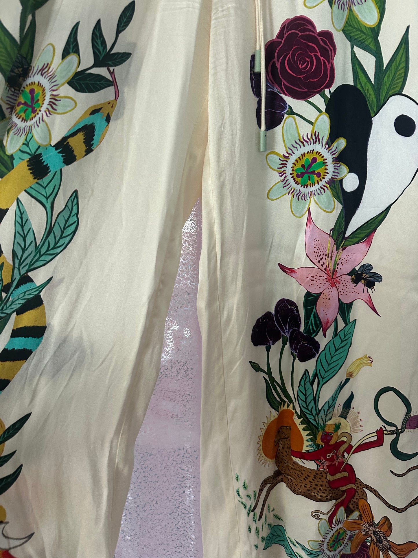 ALEMAIS snake silk pants size US6 (SMALL/MEDIUM)
