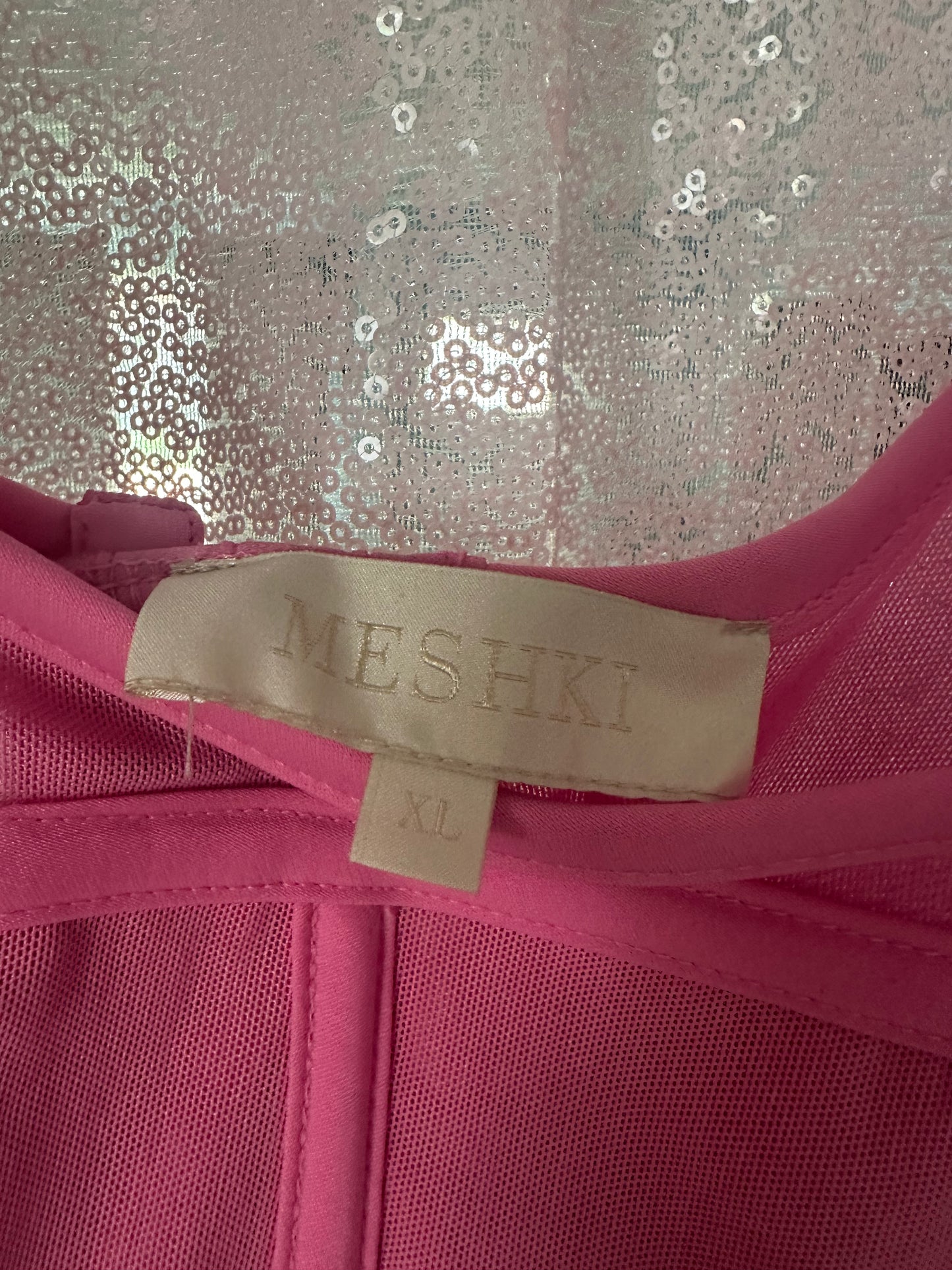 MESHKI pink corset size XL