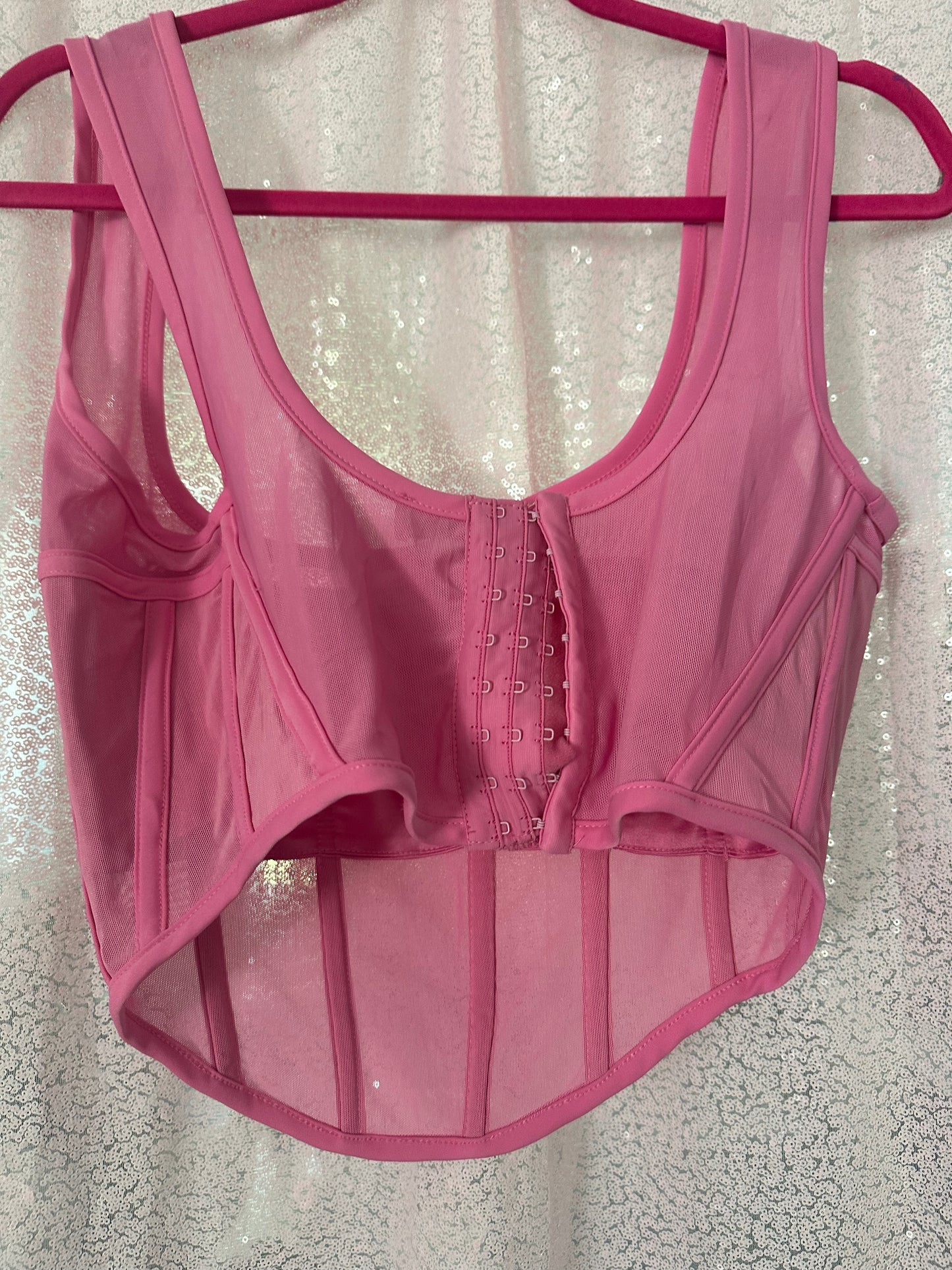 MESHKI pink corset size XL