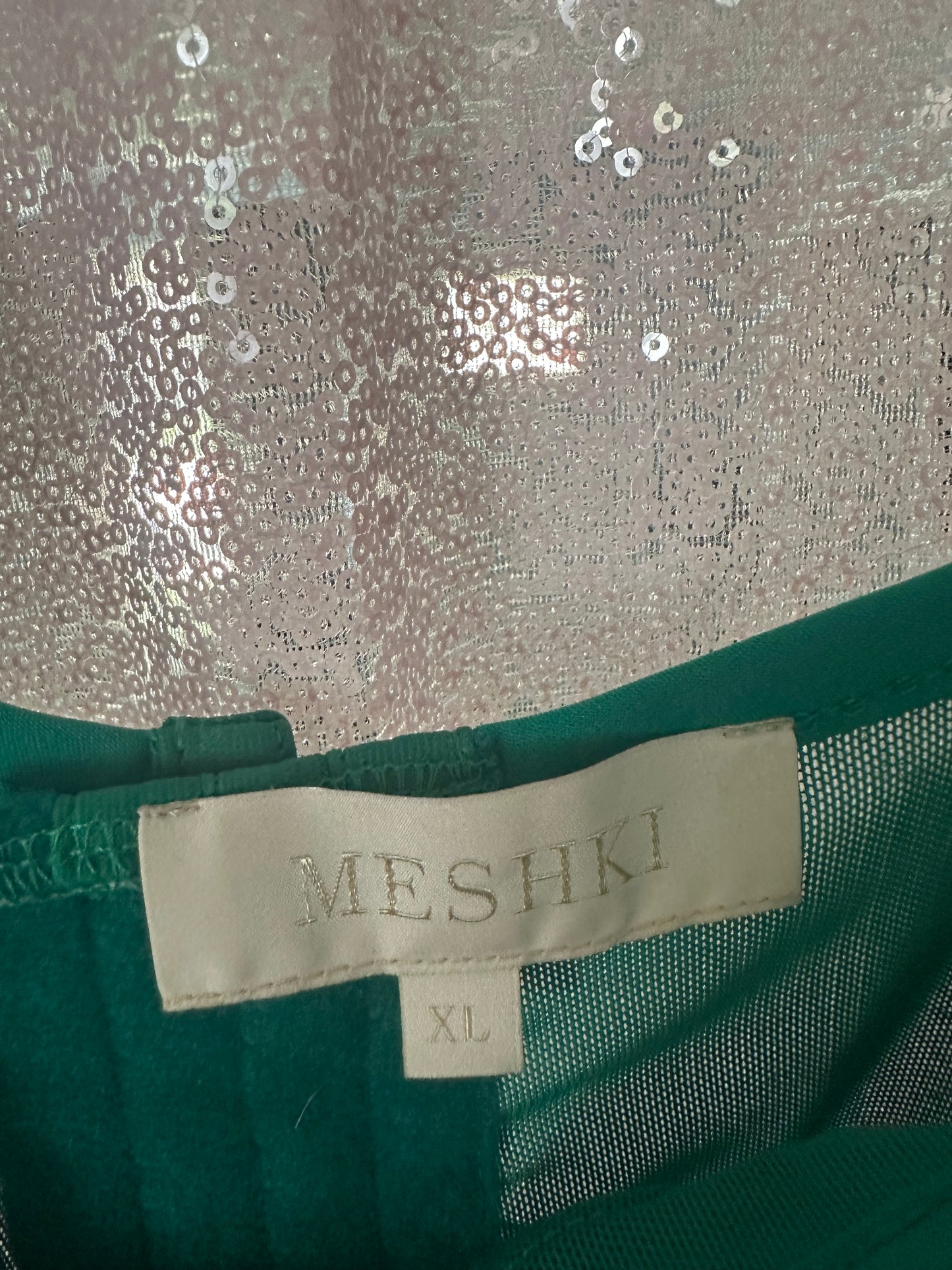 MESHKI green corset size XL