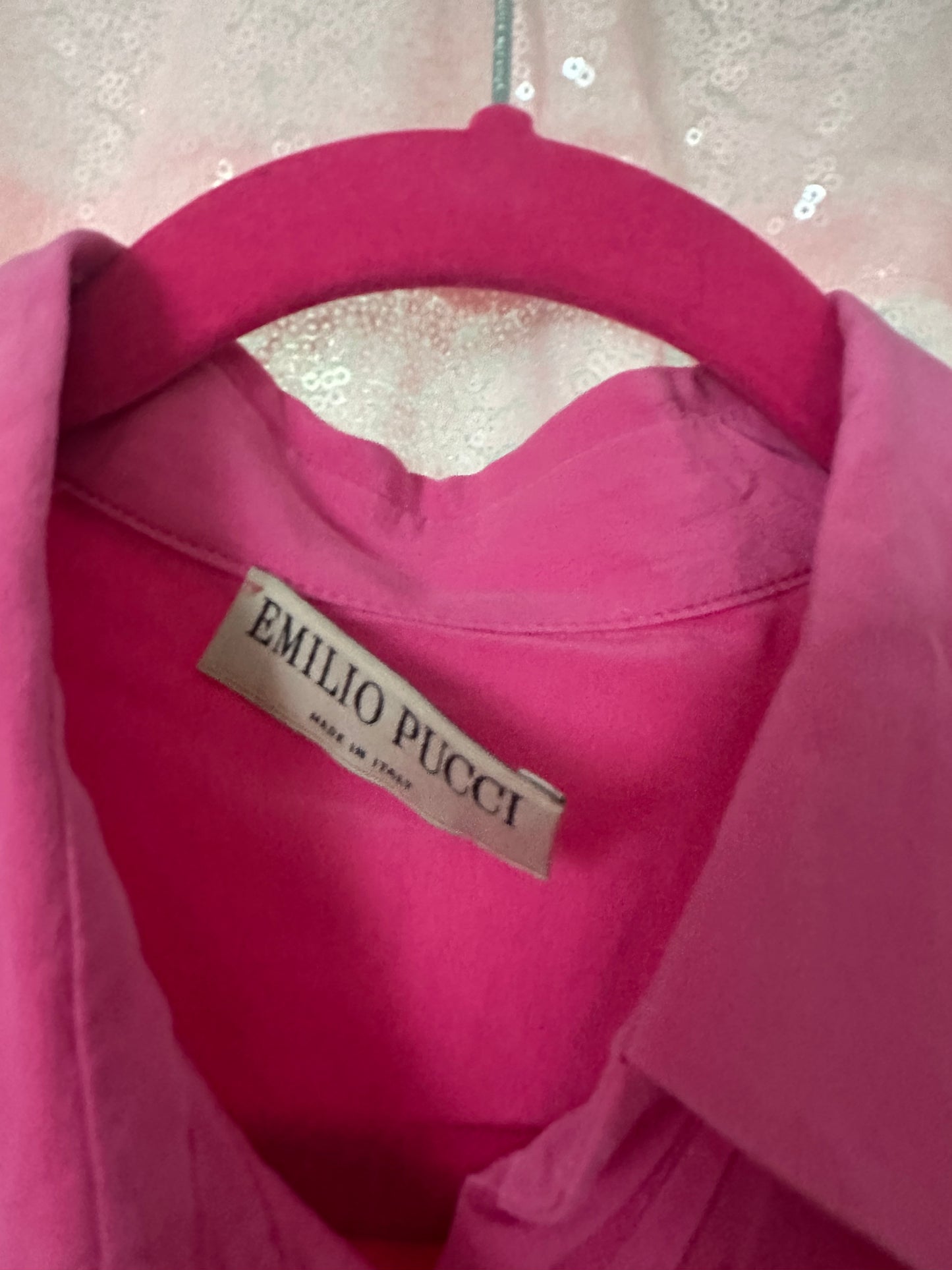 PUCCI (with defects please read below) Pink blouse size US 12 /LARGE