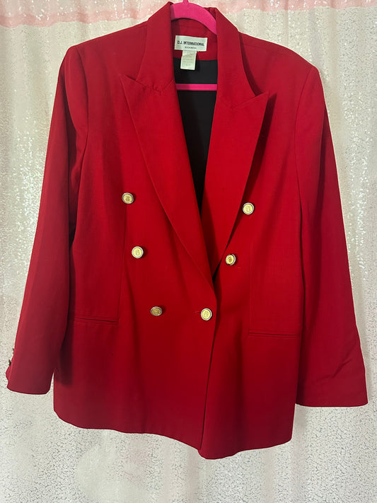 VINTAGE red blazer size US12