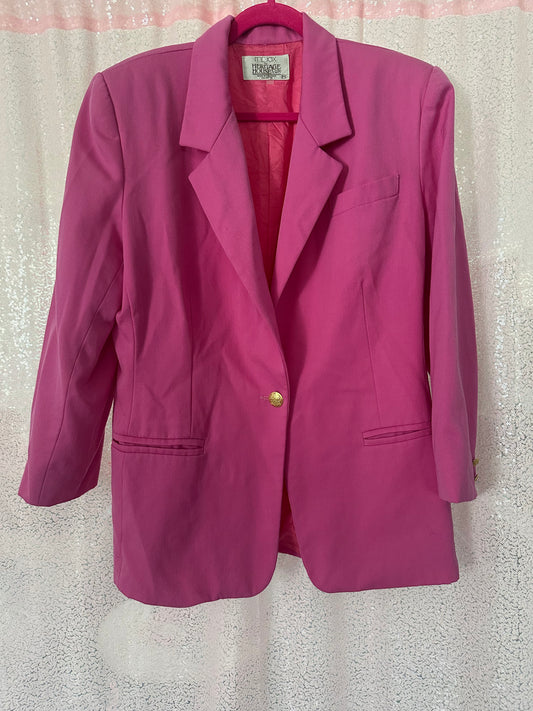 VINTAGE pink blazer size US14