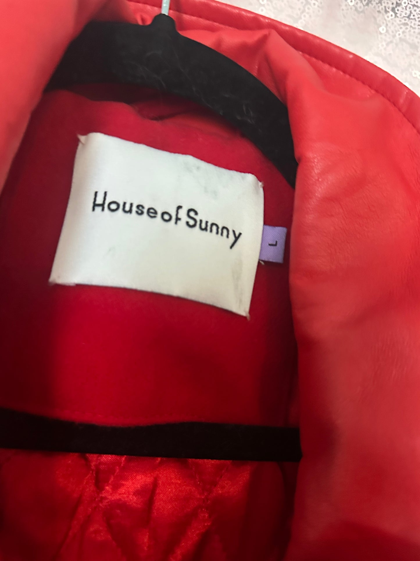 HOUSE OF SUNNY oversized varsity jacket size LARGE