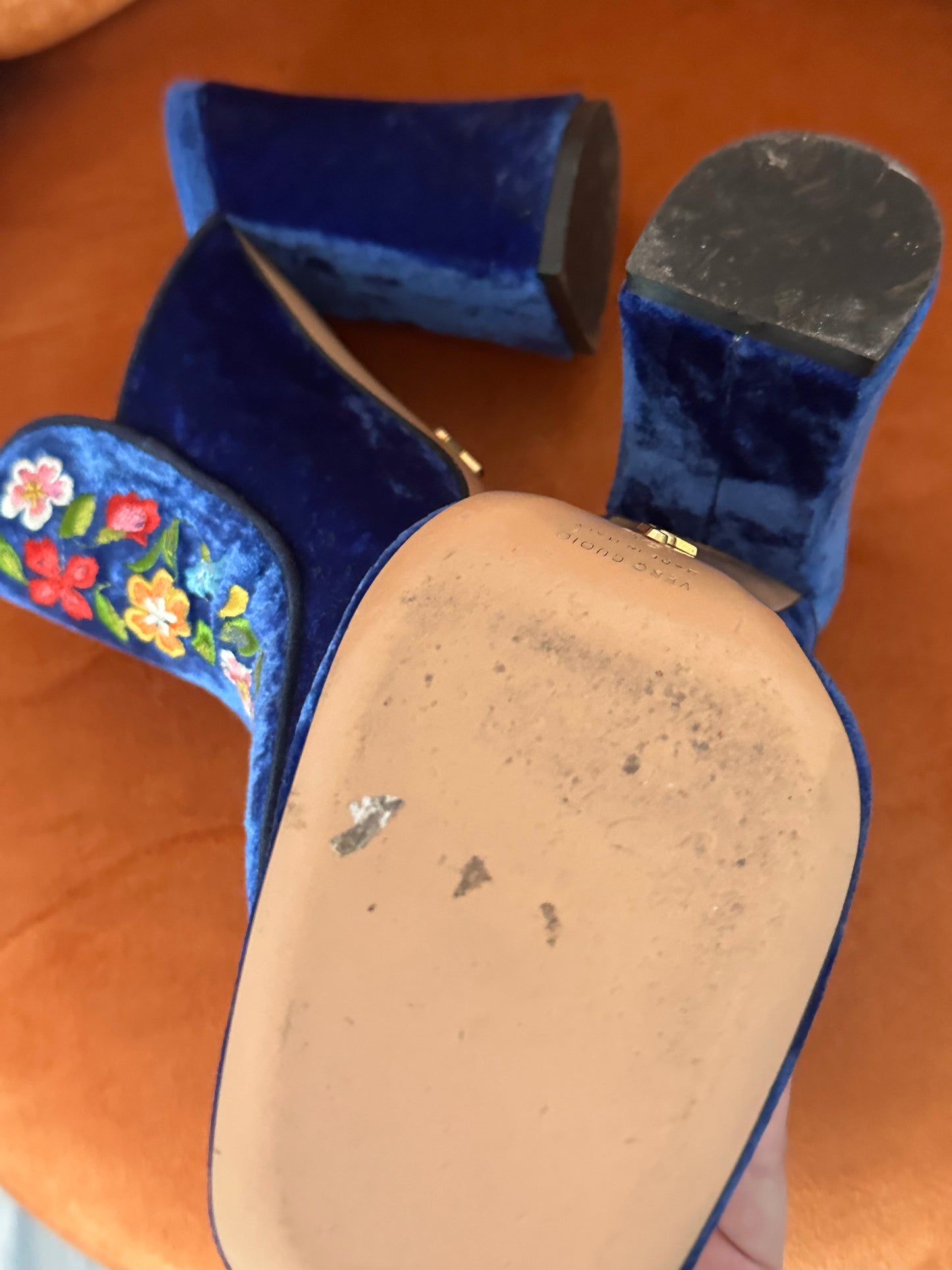 GIACOMO MILANO Velvet Mules size IT37.5