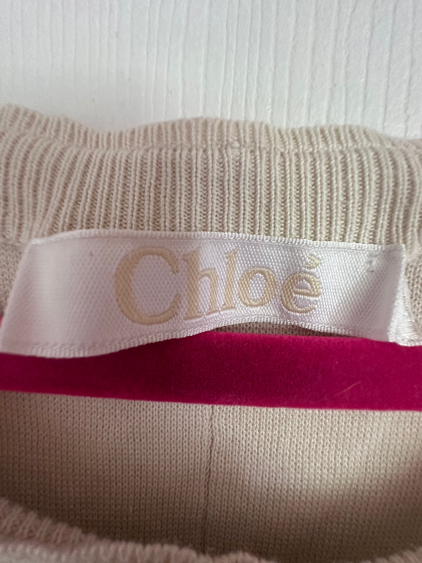 CHLOE Beige tank top size LARGE