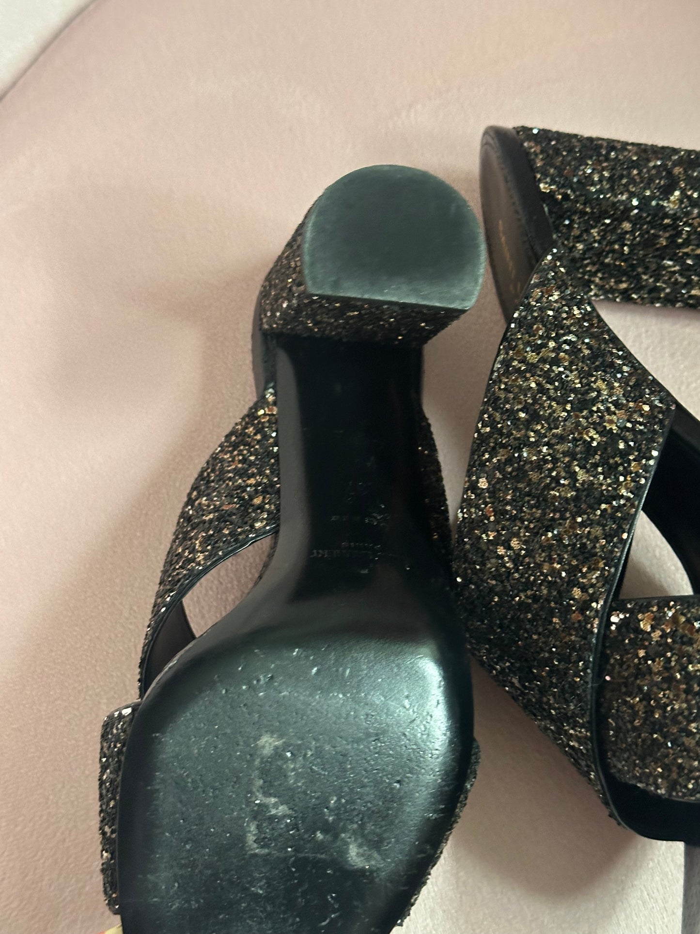 SAINT LAURENT SPARKLY HEELS size IT37 (7 US)