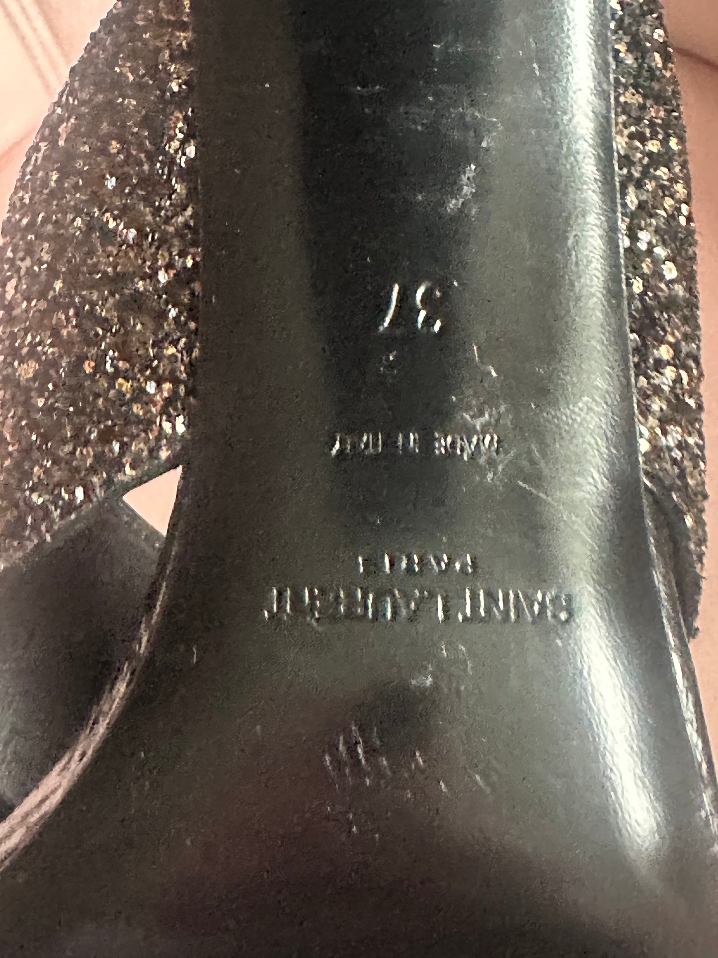 SAINT LAURENT SPARKLY HEELS size IT37 (7 US)
