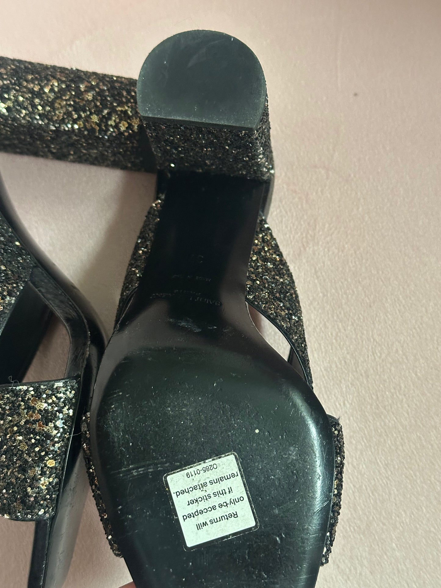 SAINT LAURENT SPARKLY HEELS size IT37 (7 US)