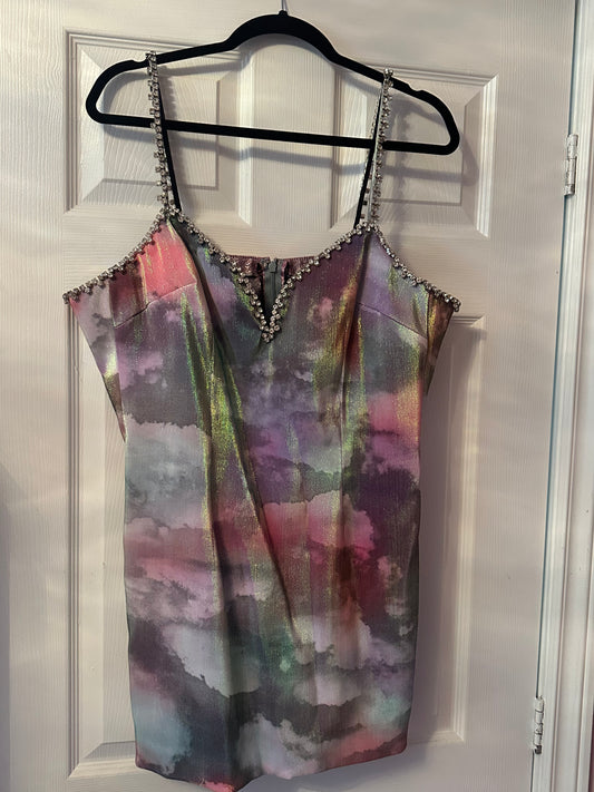 AREA rainbow cloud dress size Size LARGE (HEAVILY ALTERED PLS READ)