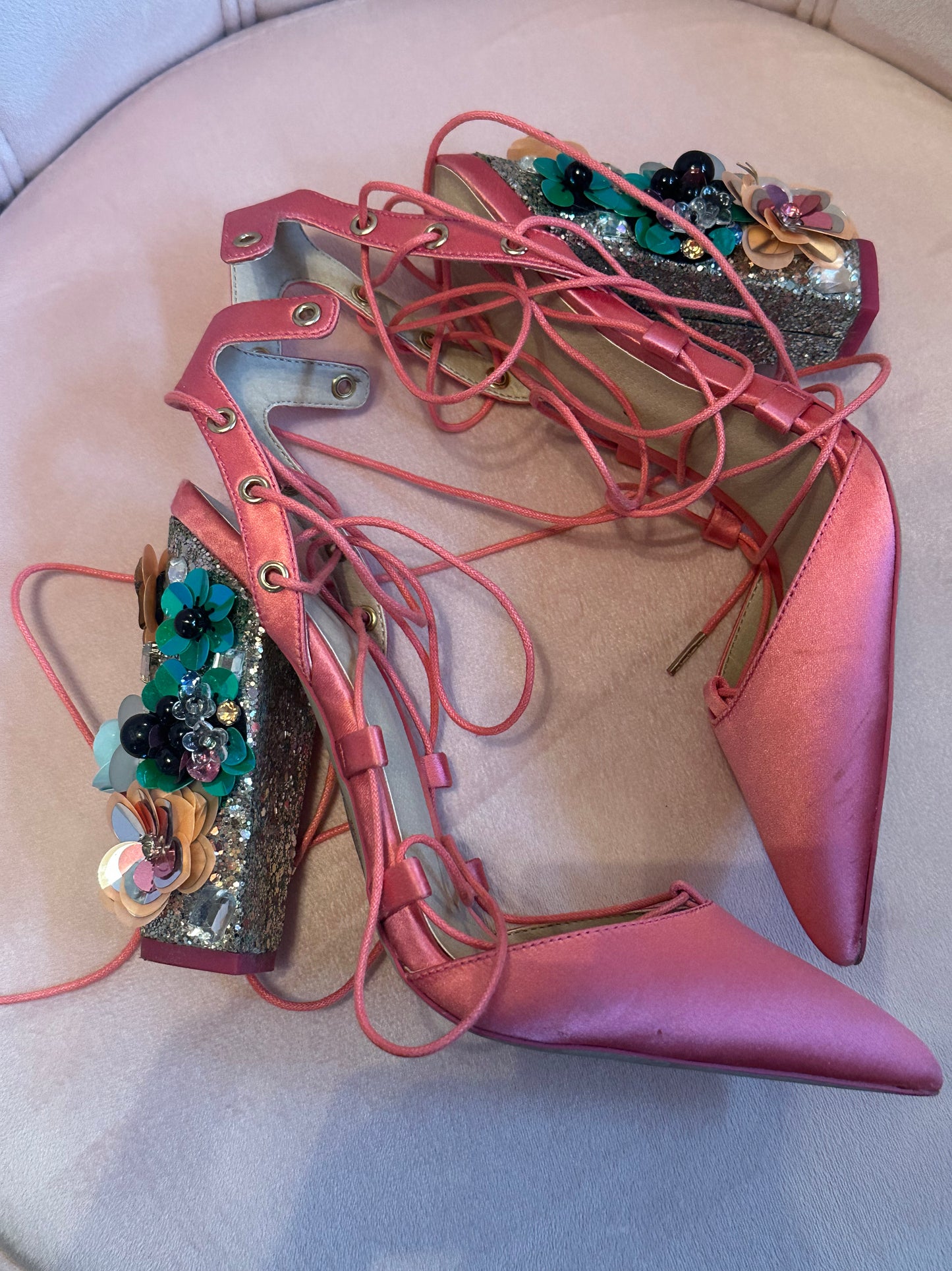 ASOS 3d flower heels size UK5/ US 7/7.5