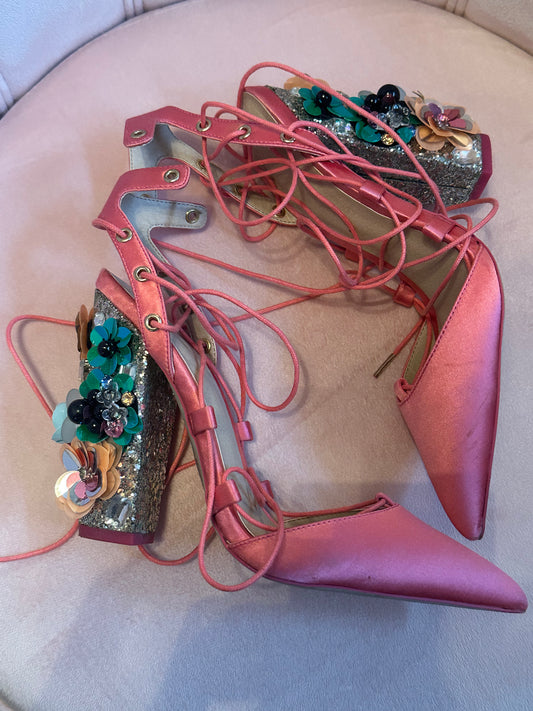 ASOS 3d flower heels size UK5/ US 7/7.5