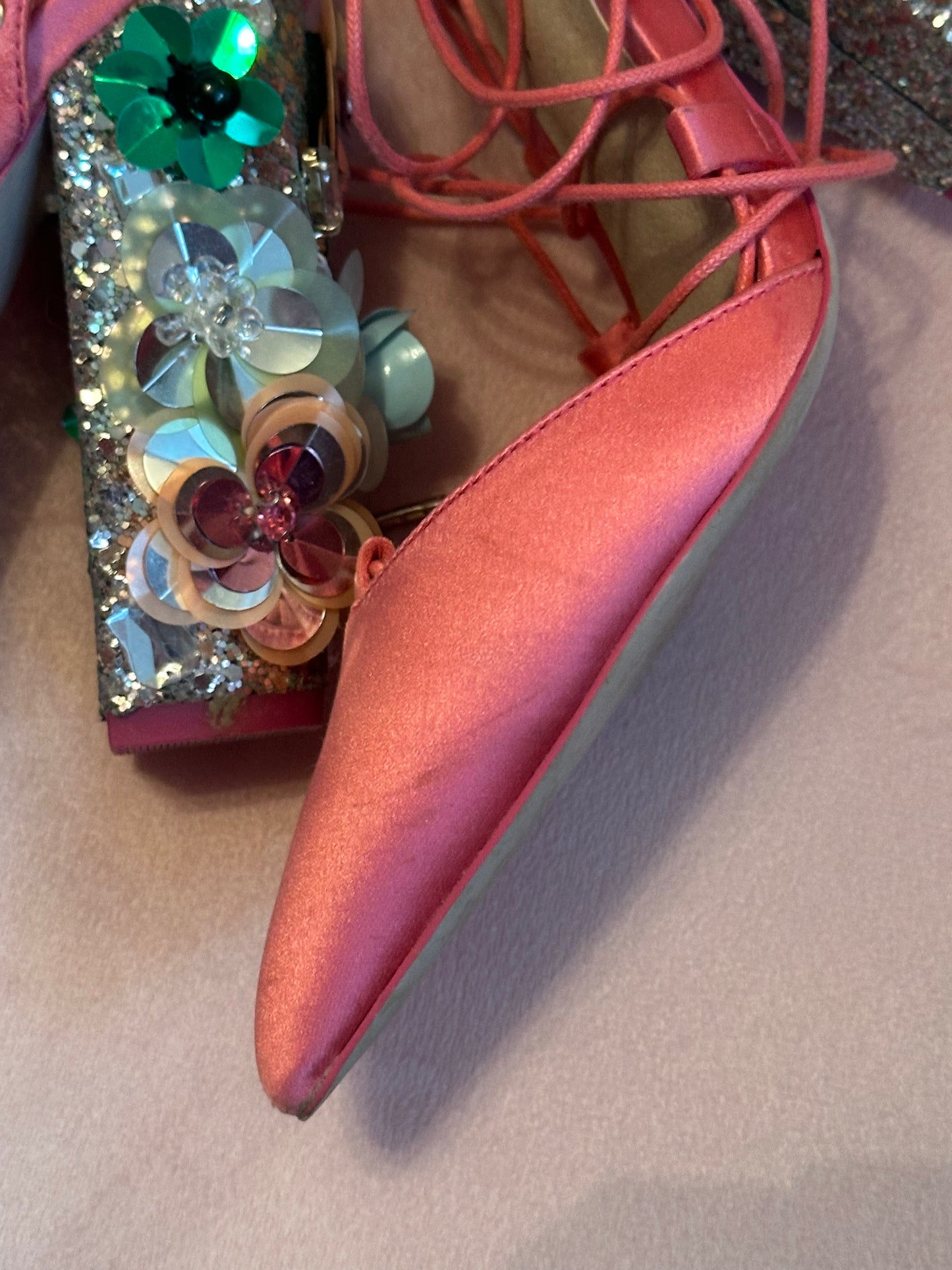 ASOS 3d flower heels size UK5/ US 7/7.5