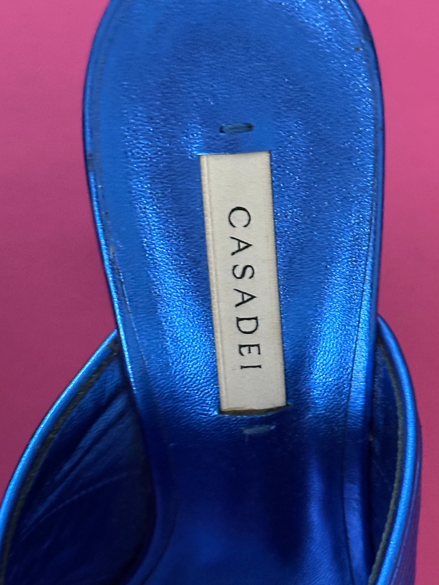 *CASADEI Blue heels size US7.5