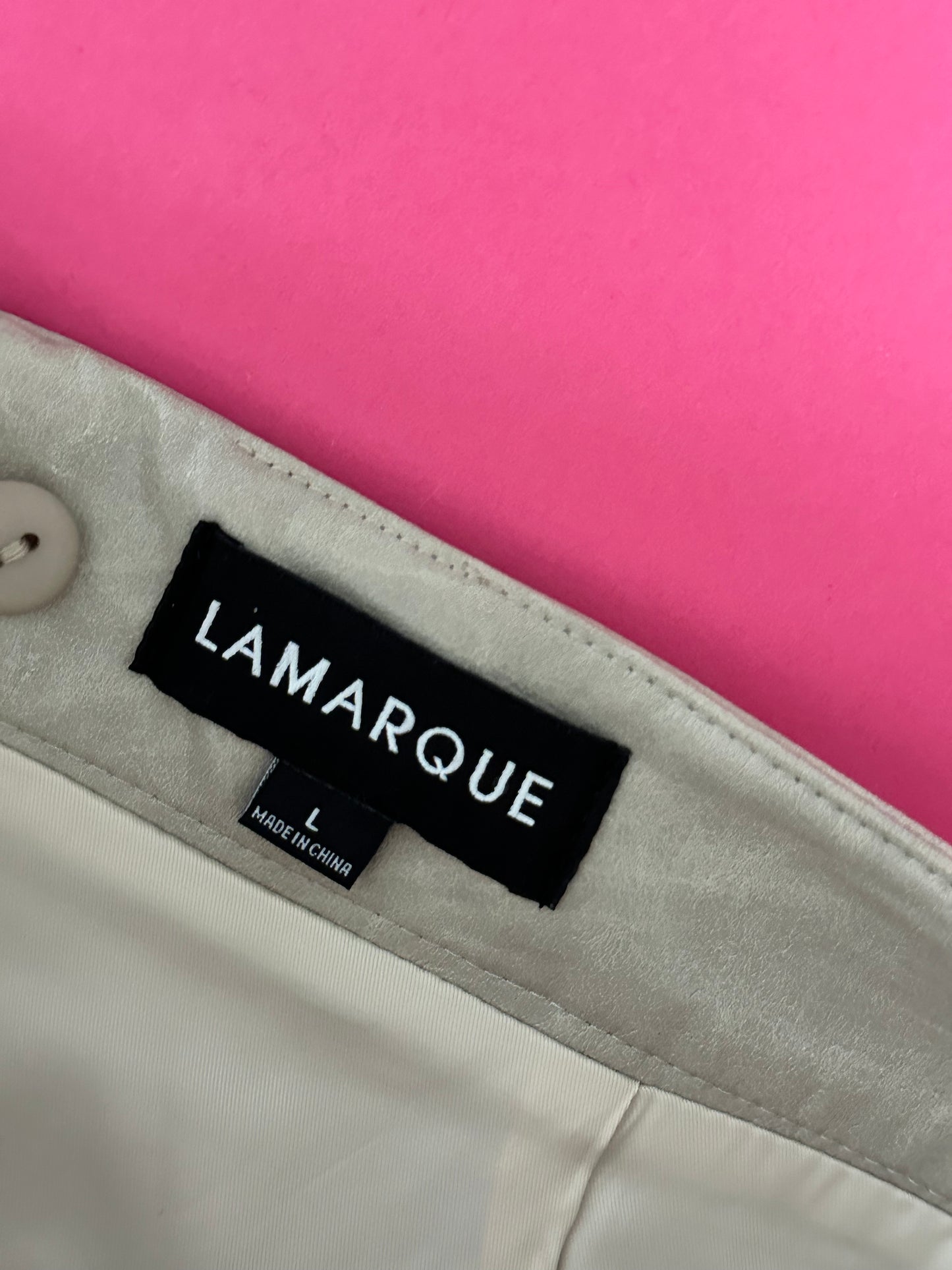 LAMARQUE faux leaather skirt size LARGE