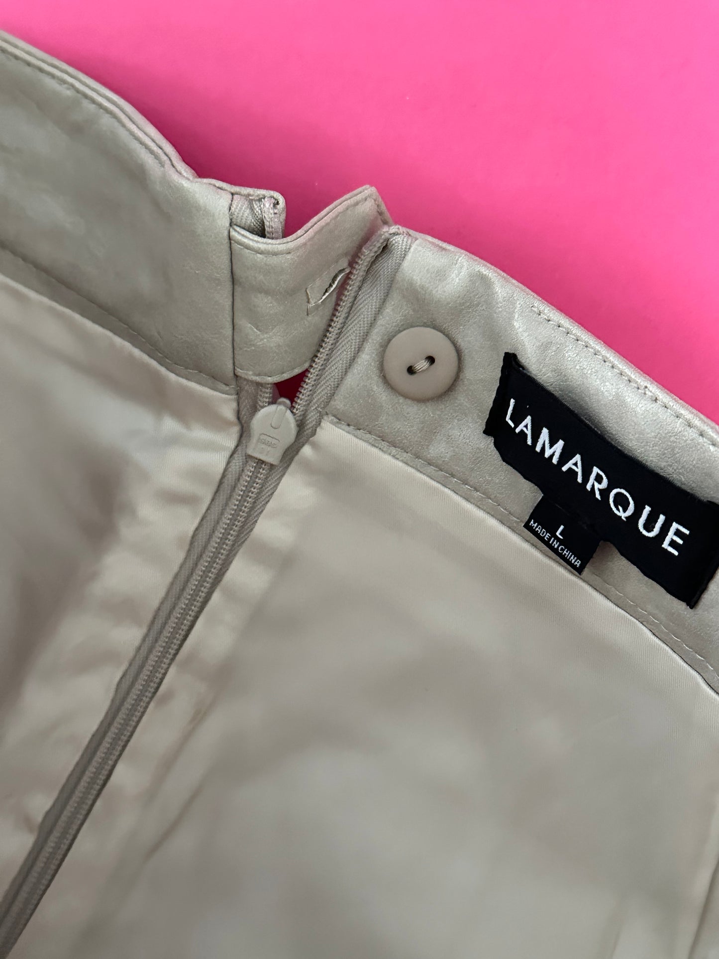 LAMARQUE faux leaather skirt size LARGE