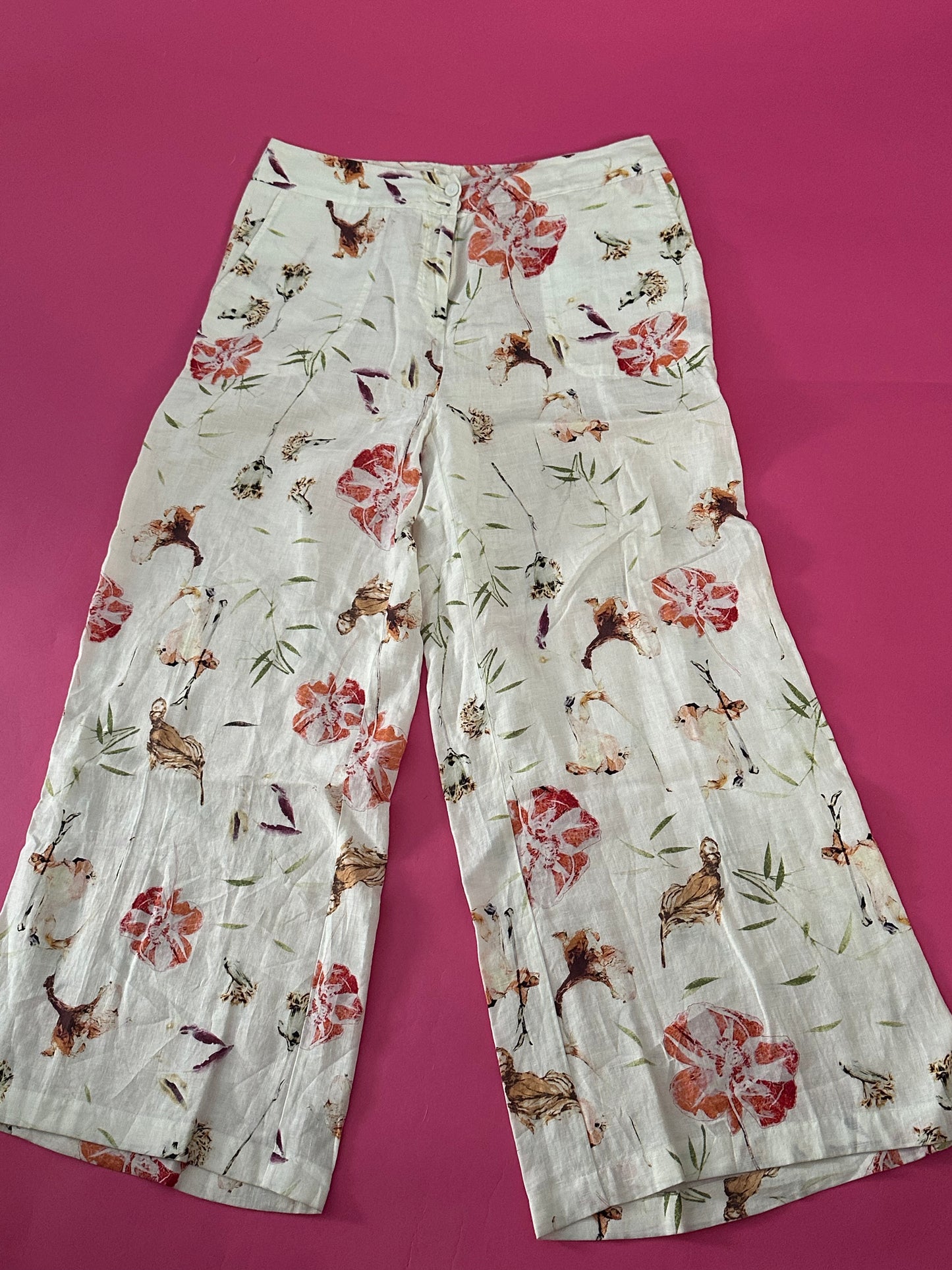 120% LINO Linen trousers size IT48 /US LARGE