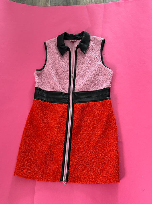 STAUD pink and red dress size LARGE
