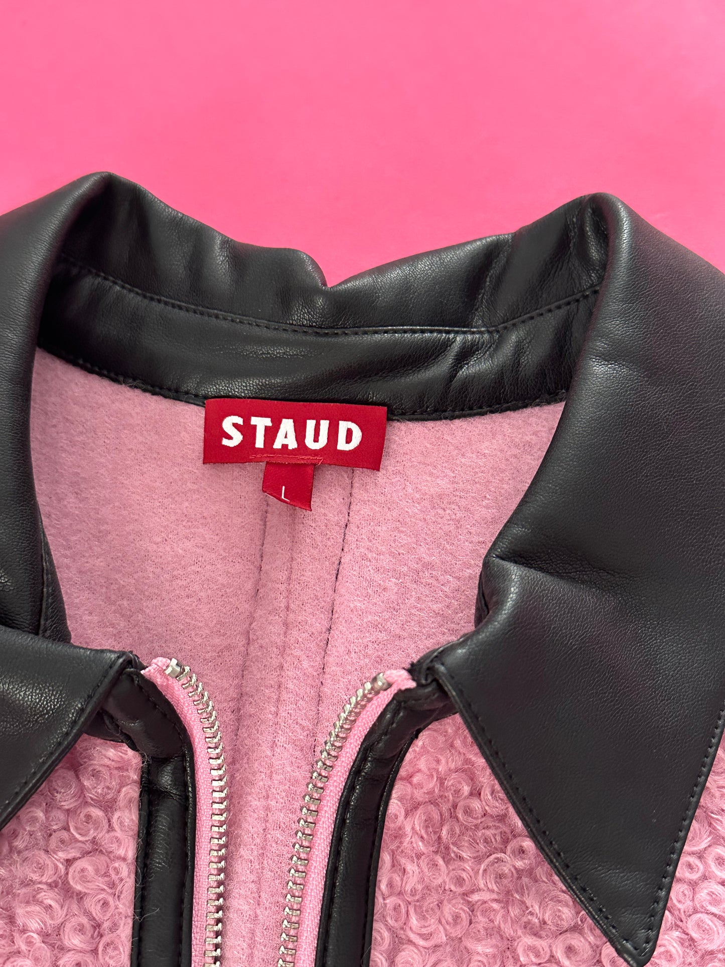 STAUD pink and red dress size LARGE