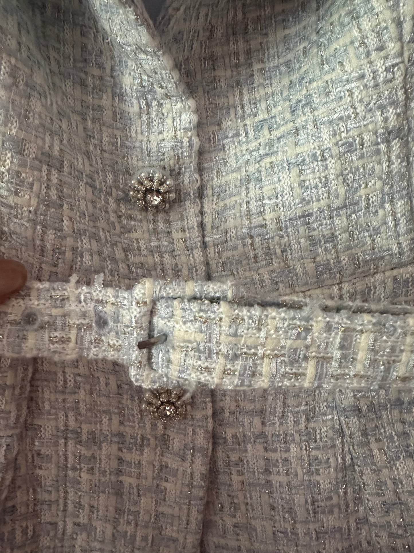 SELF PORTRAIT Tweed blue dress US 12
