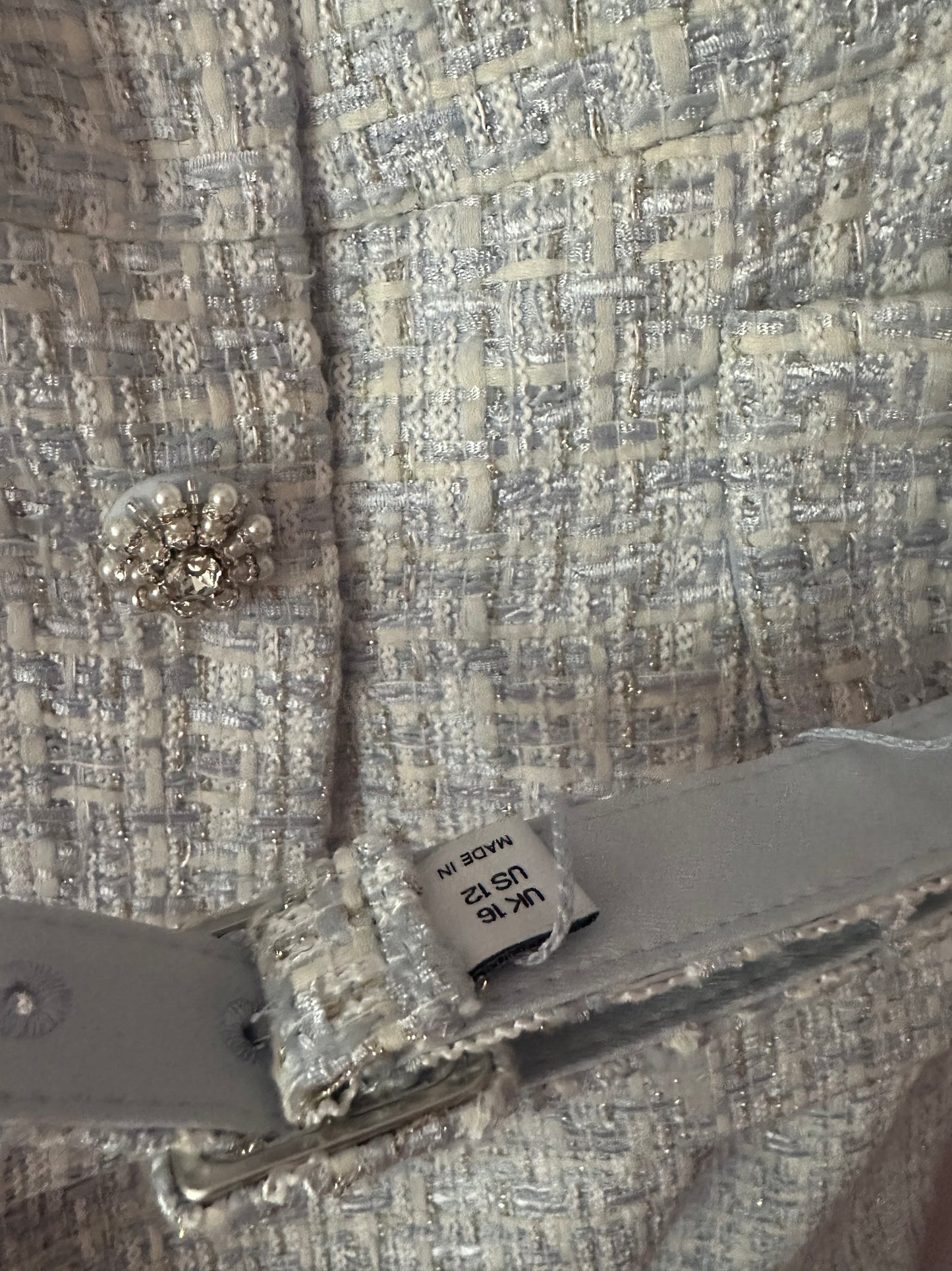 SELF PORTRAIT Tweed blue dress US 12