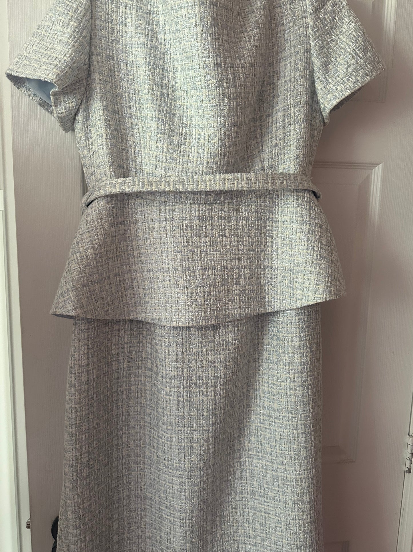 SELF PORTRAIT Tweed blue dress US 12