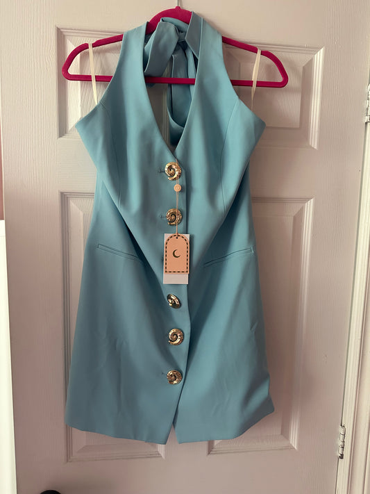 THE WOLF GANG blue vest dress with tags size XL (fits tight)