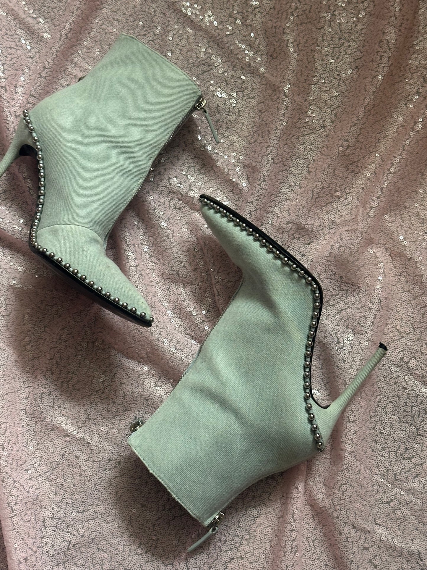 ALEXANDER WANG denim boots size IT38.5 (fits 7-8)