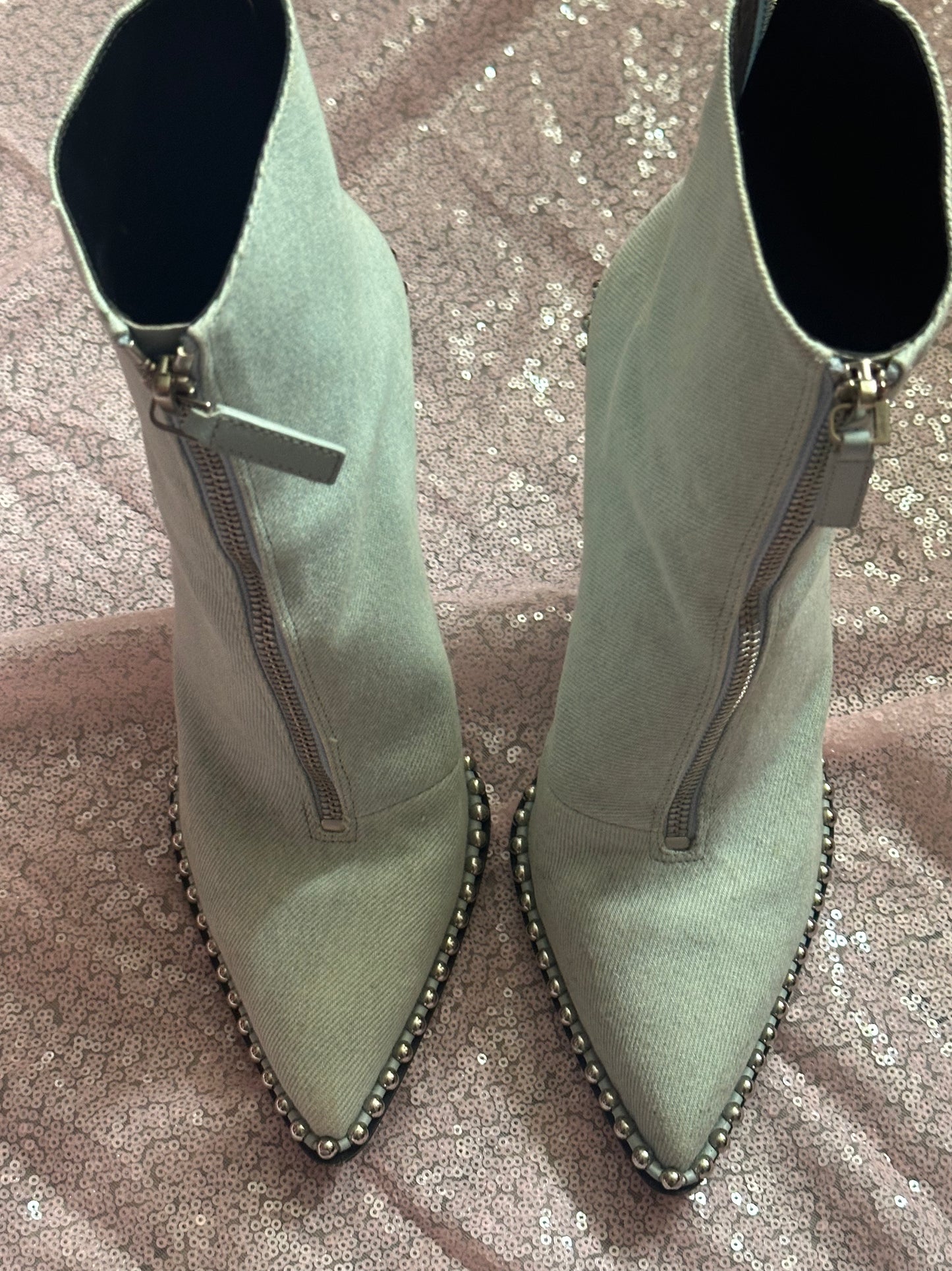 ALEXANDER WANG denim boots size IT38.5 (fits 7-8)