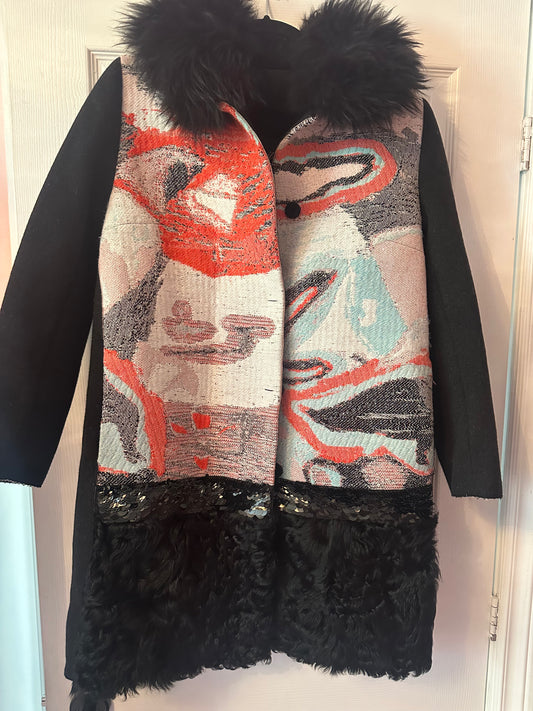 SOLLECITI Boucle coat (NO SIZE TAG FITS APPROX MEDIUM-LARGE)