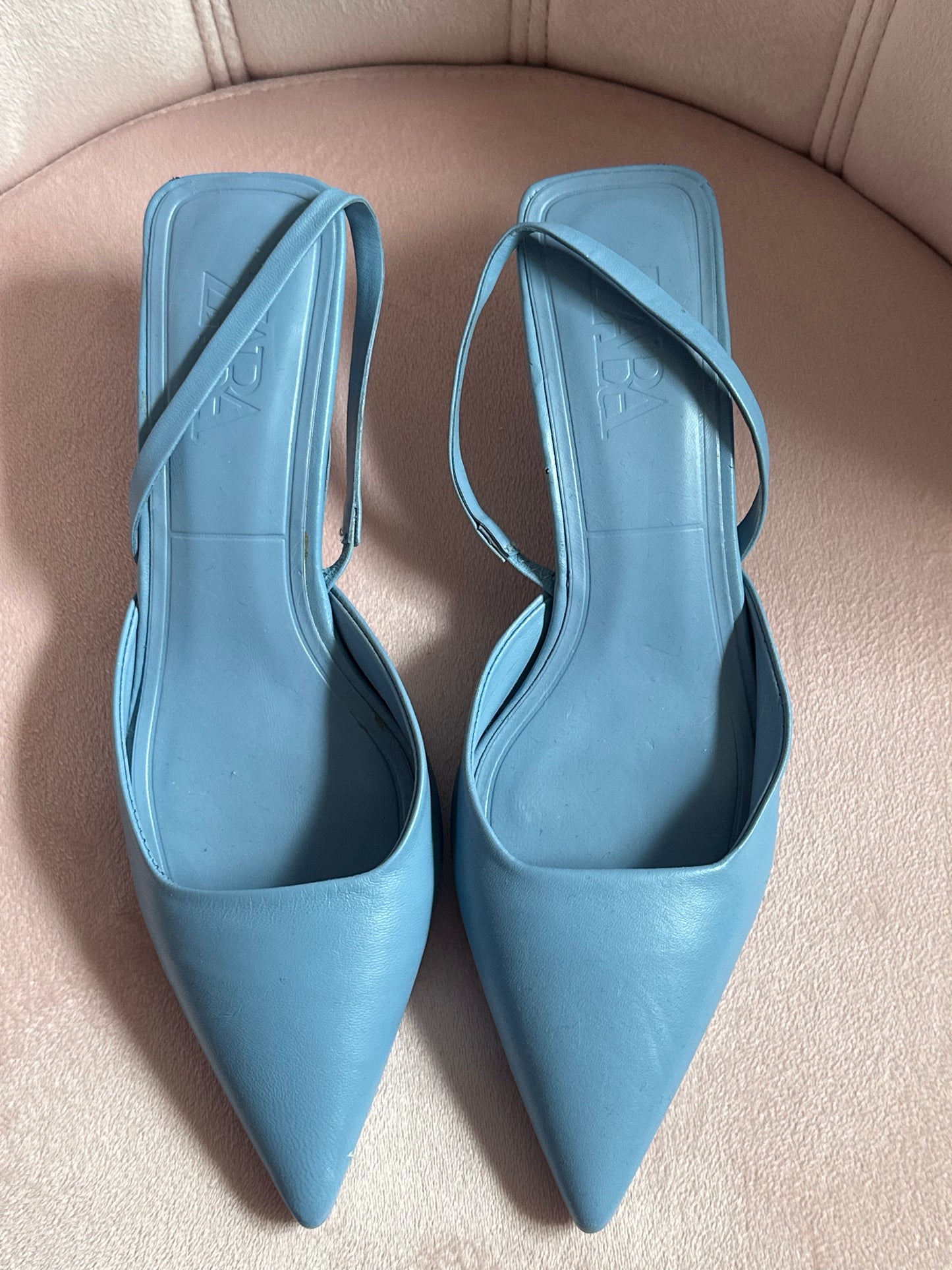 ZARA blue pointed toe shoes size IT38
