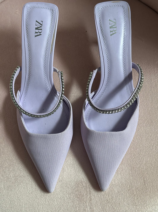 ZARA Lilac pointed toe shoes size IT38 (fits about a 7-8)