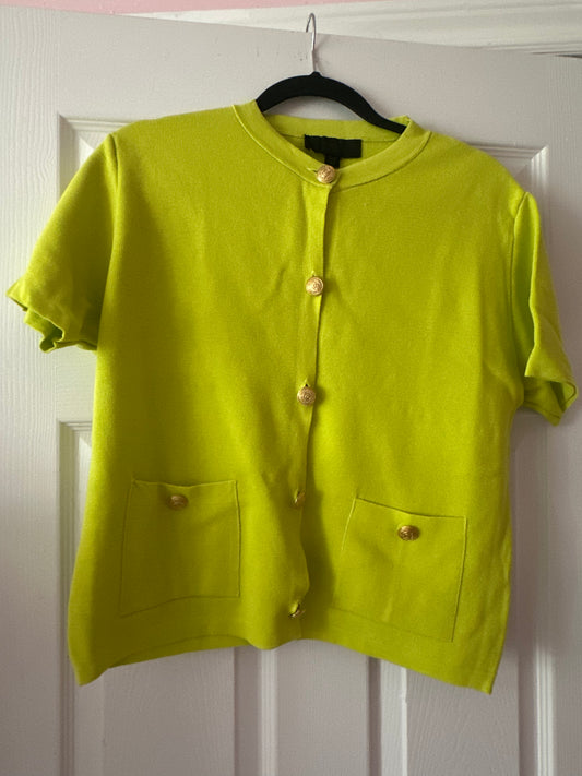 ZARA NEON GREEN/YELLOW TOP size XL