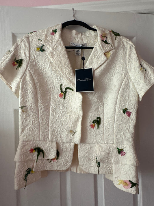 OSCAR DE LA RENTA button top tags attached size US14 (fits like a medium/large)